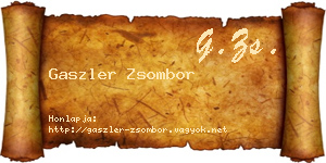 Gaszler Zsombor névjegykártya